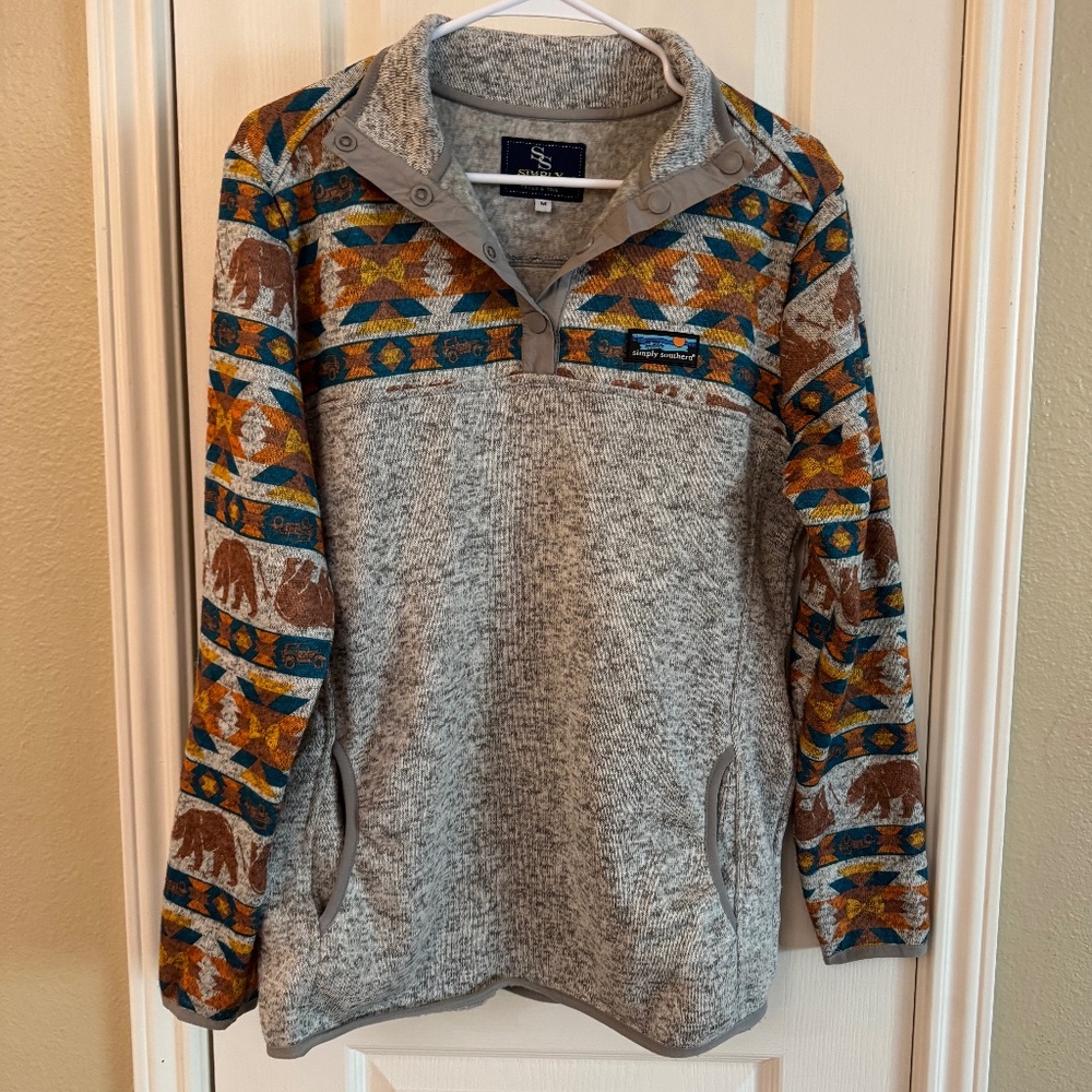 Cozy Simply Southern Women’s Pullover Aztec Rustic Country Charm Print